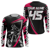 Maxcorners Motocross Racing Jersey Women Kid Girl Upf30+ Dirt Bike Shirt Off-Road MX Jersey XM273 MT2809