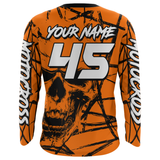 Maxcorners Motocross Racing Jersey Orange Upf30+ Dirt Bike Shirt MX Off-Road Motorcycle Shirt MT2709