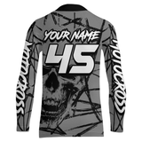 Maxcorners Motocross Racing Jersey Grey Upf30+ Dirt Bike Shirt MX Off-Road Motorcycle Shirt MT2709