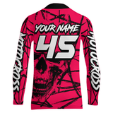 Maxcorners Motocross Racing Jersey Pink Upf30+ Dirt Bike Shirt MX Off-Road Motorcycle Shirt MT2709