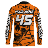 Maxcorners Motocross Racing Jersey Orange Upf30+ Dirt Bike Shirt MX Off-Road Motorcycle Shirt MT2709