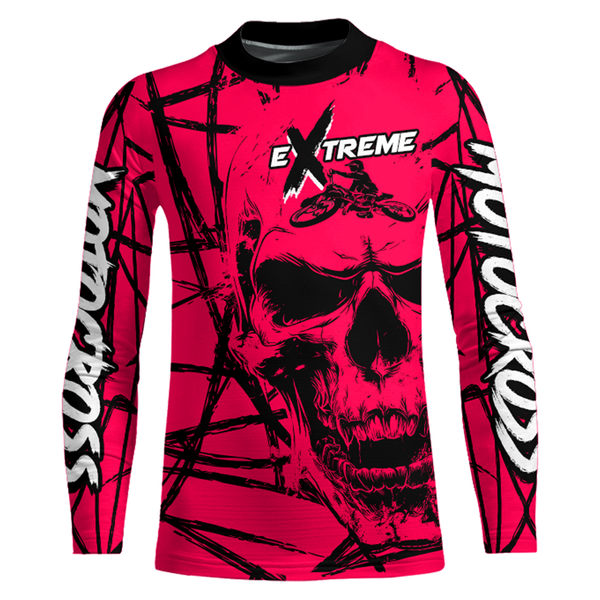 Maxcorners Motocross Racing Jersey Pink Upf30+ Dirt Bike Shirt MX Off-Road Motorcycle Shirt MT2709