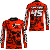 Maxcorners Motocross Racing Jersey Red Upf30+ Dirt Bike Shirt MX Off-Road Motorcycle Shirt MT2709