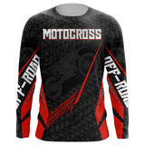 Maxcorners Motocross Racing Jersey Kid Women Men Dirt Bike Shirt Upf30+ Off-road Jersey Red MT2809