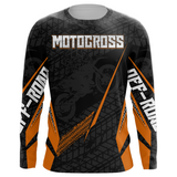 Maxcorners Motocross Racing Jersey Kid Women Men Dirt Bike Shirt Upf30+ Off-road Jersey Orange MT2809