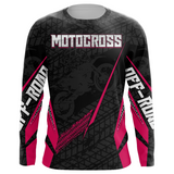 Maxcorners Motocross Racing Jersey Kid Women Men Dirt Bike Shirt Upf30+ Off-road Jersey Pink MT2809
