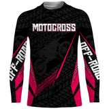 Maxcorners Motocross Racing Jersey Kid Women Men Dirt Bike Shirt Upf30+ Off-road Jersey Pink MT2809