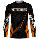Maxcorners Motocross Racing Jersey Kid Women Men Dirt Bike Shirt Upf30+ Off-road Jersey Orange MT2809