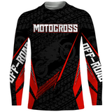 Maxcorners Motocross Racing Jersey Kid Women Men Dirt Bike Shirt Upf30+ Off-road Jersey Red MT2809