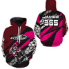 Maxcorners Pink Motocross Racing Hoodie Jersey for Men Women Dirt Bike Motorcycle Hoodie Zip MT2809