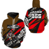 Maxcorners Red Motocross Racing Hoodie Jersey for Men Women Dirt Bike Motorcycle Hoodie Zip MT2809