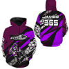 Maxcorners Purple Motocross Racing Hoodie Jersey for Men Women Dirt Bike Motorcycle Hoodie Zip MT2809