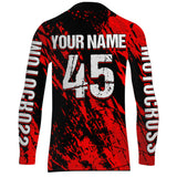 Maxcorners Motocross Racing Jersey Red Upf30+ Dirt Bike Shirt Men Women Kid Off-Road Shirt XM87 MT2809