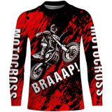 Maxcorners Motocross Racing Jersey Red Upf30+ Dirt Bike Shirt Men Women Kid Off-Road Shirt XM87 MT2809