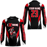 Maxcorners Motocross Racing Jersey Red Off-road Riding Dirt Bike Shirt For Kid Men Women MT2709