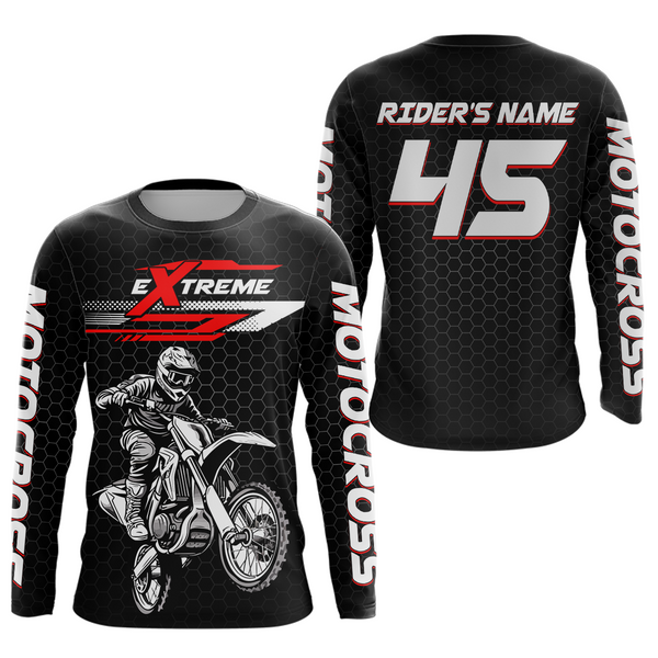 Maxcorners Motocross Jersey Custom Dirt Bike Racing Shirt for Men Kid Woman Upf30+ LM2809