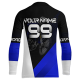 Maxcorners Motocross Racing Jersey Upf30+ Dirt Bike Shirt Blue Motorcycle Off-Road Shirt MT2709