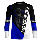 Maxcorners Motocross Racing Jersey Upf30+ Dirt Bike Shirt Blue Motorcycle Off-Road Shirt MT2709