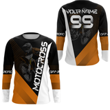 Maxcorners Motocross Jersey Men Women Kid Dirt Bike Orange Off-Road Shirt Upf30+ MX Racing Jersey MT2709