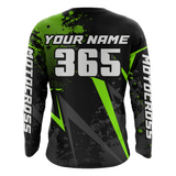 Maxcorners Motocross Racing Jersey Men Women Kid Upf30+ Dirt Bike Shirt Youth Adult Off-Road Navy Green MT2709