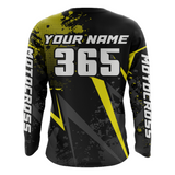 Maxcorners Motocross Racing Jersey Men Women Kid Upf30+ Dirt Bike Shirt Youth Adult Off-Road Yellow MT2709