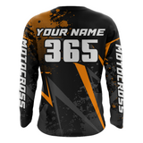 Maxcorners Motocross Racing Jersey Men Women Kid Upf30+ Dirt Bike Shirt Youth Adult Off-Road Orange MT2709
