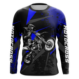 Maxcorners Motocross Racing Jersey Men Women Kid Upf30+ Dirt Bike Shirt Youth Adult Off-Road Navy Blue MT2709