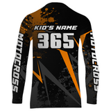 Maxcorners Motocross Racing Jersey Men Women Kid Upf30+ Dirt Bike Shirt Youth Adult Off-Road Orange MT2709