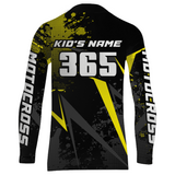 Maxcorners Motocross Racing Jersey Men Women Kid Upf30+ Dirt Bike Shirt Youth Adult Off-Road Yellow MT2709