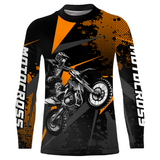 Maxcorners Motocross Racing Jersey Men Women Kid Upf30+ Dirt Bike Shirt Youth Adult Off-Road Orange MT2709