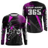 Maxcorners Motocross Racing Jersey Men Women Kid Upf30+ Dirt Bike Shirt Youth Adult Off-Road Purple MT2709