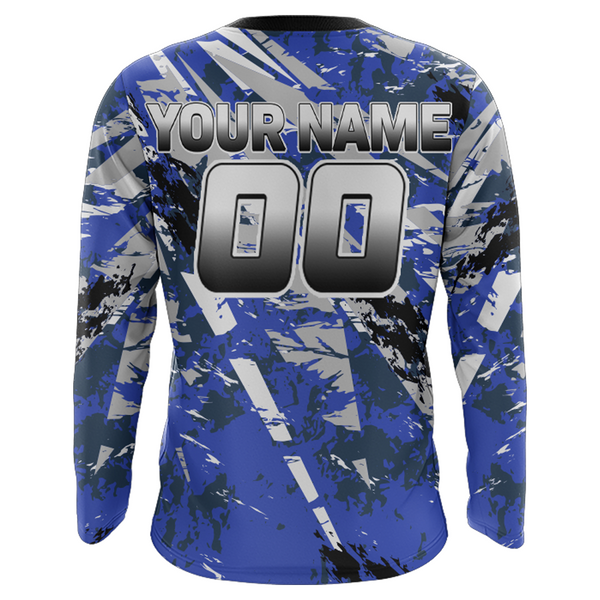 Maxcorners ATV Motocross Racing Jersey Blue Upf30+ ATV Quad Bike Jersey Off-road Men Kid Women MT2809