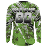 Maxcorners ATV Motocross Racing Jersey Green Upf30+ ATV Quad Bike Jersey Off-road Men Kid Women MT2809