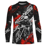 Maxcorners Red Motocross Racing Jersey Men Kid Women Upf30+ Dirt Bike Shirt MX Off-Road Jersey XM247 MT2809