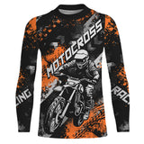 Maxcorners Orange Motocross Racing Jersey Men Kid Women Upf30+ Dirt Bike Shirt MX Off-Road Jersey XM247 MT2809
