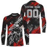 Maxcorners Red Motocross Racing Jersey Men Kid Women Upf30+ Dirt Bike Shirt MX Off-Road Jersey XM247 MT2809