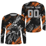 Maxcorners Orange Motocross Racing Jersey Men Kid Women Upf30+ Dirt Bike Shirt MX Off-Road Jersey XM247 MT2809