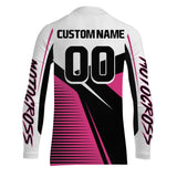 Maxcorners Pink Motocross Jersey Upf30+ Dirt Bike Racing Shirt Women & Girl Off-Road Jersey XM272 MT2809
