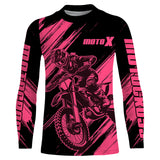 Maxcorners Motocross Racing Jersey Pink For Women Kid Girl Upf30+ MX Off-Road Dirt Bike Shirt XM276 MT2809