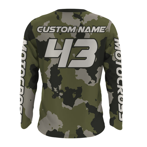 Maxcorners Camo ATV Motocross Racing Jersey Upf30+ Quad Bike Jersey Men Kid Women ATV Riding MT2809