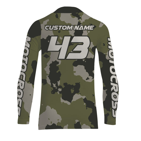 Maxcorners Camo ATV Motocross Racing Jersey Upf30+ Quad Bike Jersey Men Kid Women ATV Riding MT2809