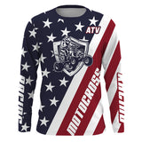 Maxcorners ATV Motocross Jersey American Flag Upf30+ Quad Bike Racing Jersey Men Women Kid MT2809