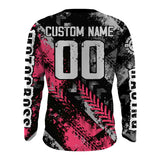 Maxcorners Motocross Racing Jersey Pink Upf30+ Dirt Bike Shirt Men Women Kid Off-road Riding Jersey XM250 MT2809