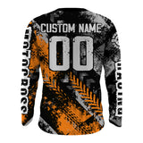 Maxcorners Motocross Racing Jersey Orange Upf30+ Dirt Bike Shirt Men Women Kid Off-road Jersey MT2809