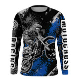 Maxcorners Motocross Racing Jersey Blue Upf30+ Dirt Bike Shirt Men Women Kid Off-road Riding Jersey MT2809