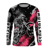 Maxcorners Motocross Racing Jersey Pink Upf30+ Dirt Bike Shirt Men Women Kid Off-road Riding Jersey XM250 MT2809