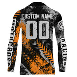 Maxcorners Motocross Racing Jersey Orange Upf30+ Dirt Bike Shirt Men Women Kid Off-road Jersey MT2809
