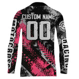 Maxcorners Motocross Racing Jersey Pink Upf30+ Dirt Bike Shirt Men Women Kid Off-road Riding Jersey XM250 MT2809