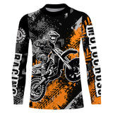 Maxcorners Motocross Racing Jersey Orange Upf30+ Dirt Bike Shirt Men Women Kid Off-road Jersey MT2809