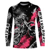 Maxcorners Motocross Racing Jersey Pink Upf30+ Dirt Bike Shirt Men Women Kid Off-road Riding Jersey XM250 MT2809